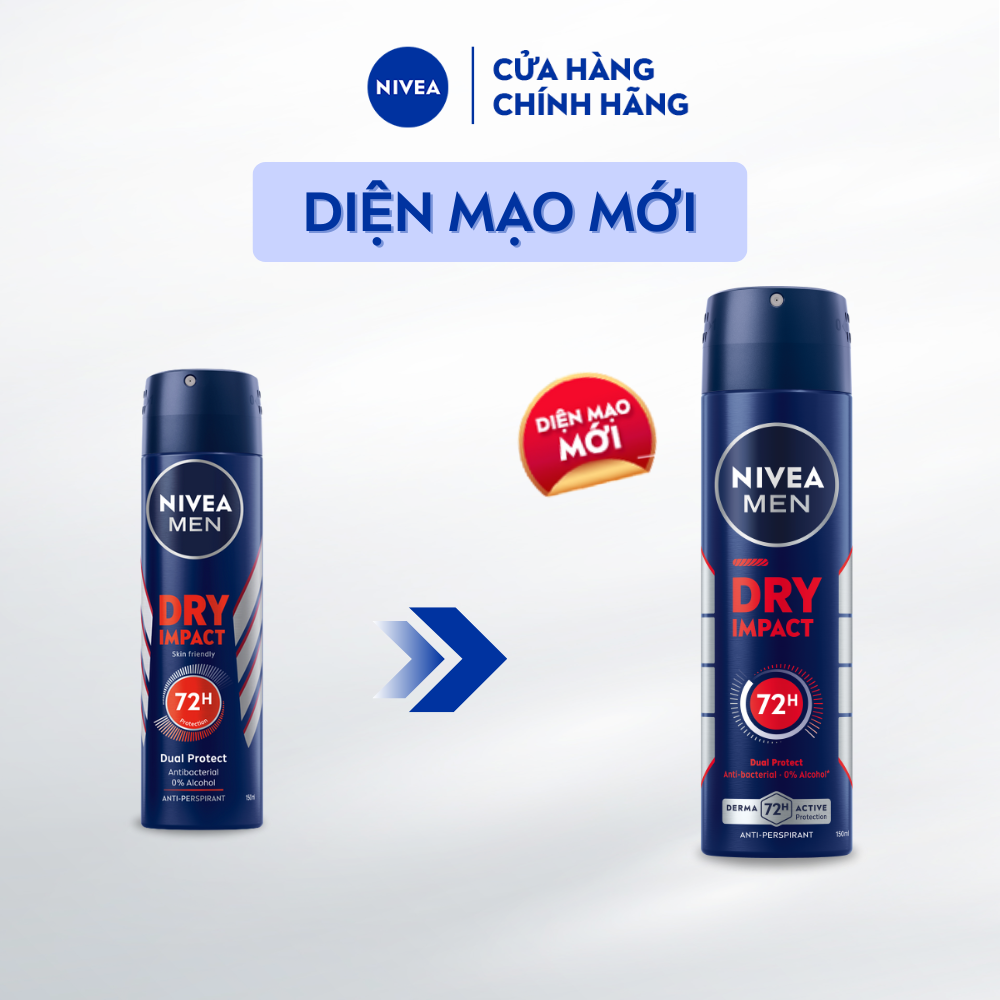 Ngăn Mùi NIVEA MEN Khô Thoáng (150 ml) - 81602