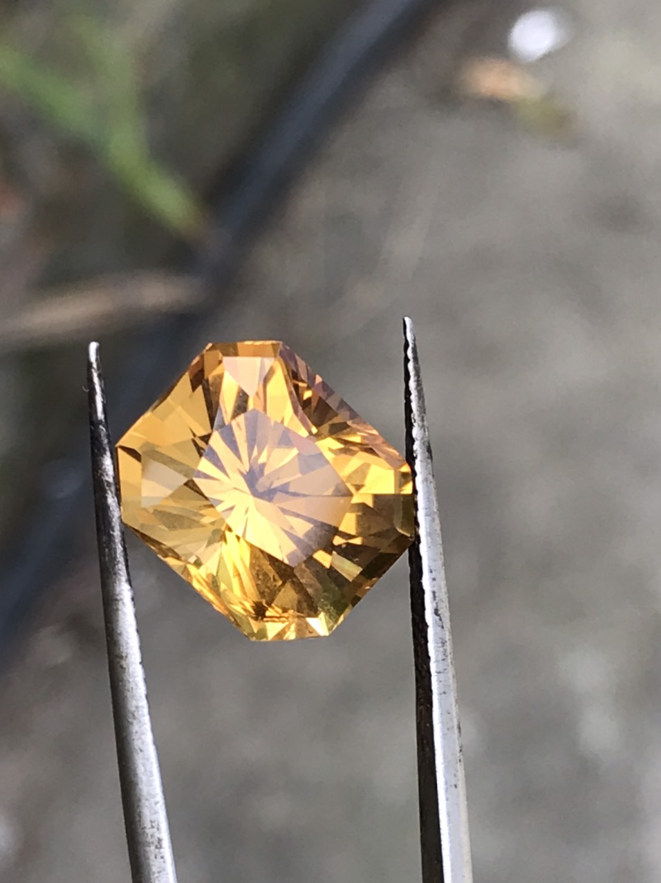 Đá citrine tự nhiên , lên nhẫn , mặt dây ( kt 9x12 mm)