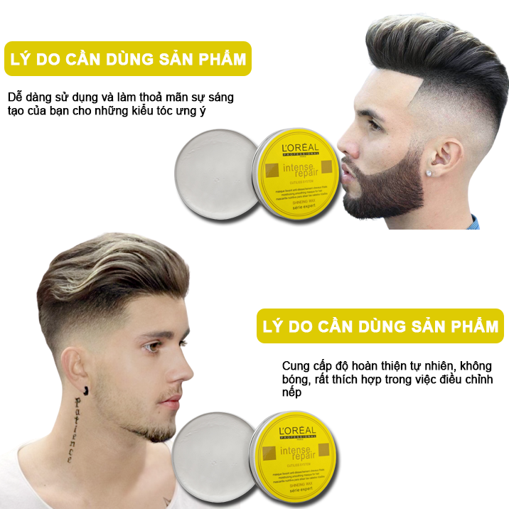 Sáp Vuốt Tóc Nam L'ORÉAL 200gr mùi thơm nam tính, giữ nếp tóc