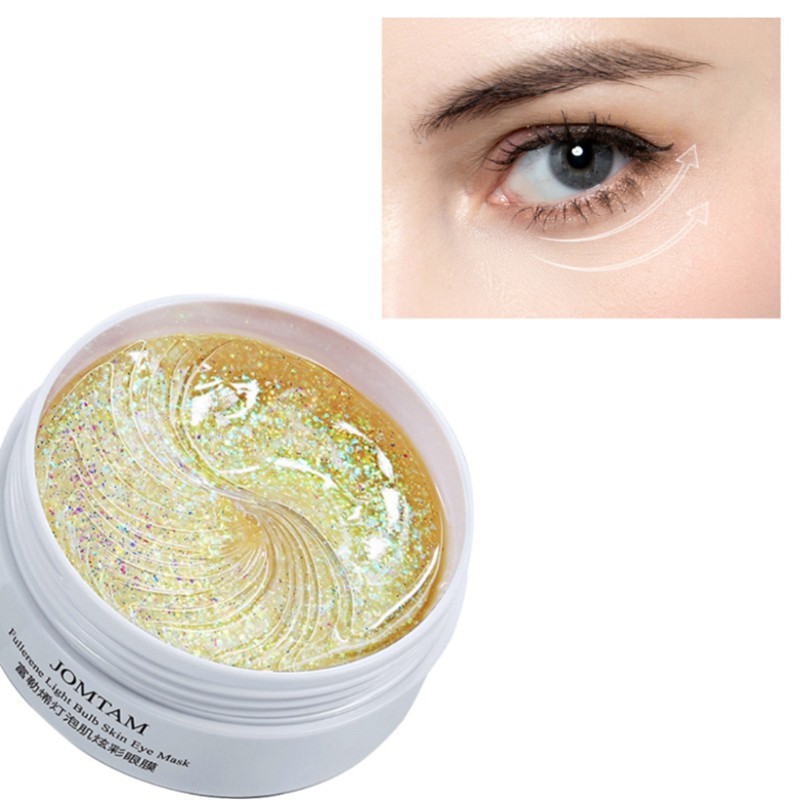 [HÀNG HOT ] 60Pcs Fullerene Ánh Sáng Bóng Đèn Da Cấp Ẩm Dưỡng Ẩm Gel Mắt Mặt Nạ Mặt nạ gel dưỡng ẩm mắt Miếng dán xóa bỏ quầng thâm Mặt nạ mắt chống lão hóa