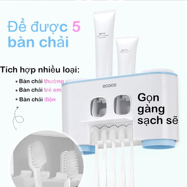 Bộ Nhả Kem Đánh Răng Tự Động Ecoco E1802