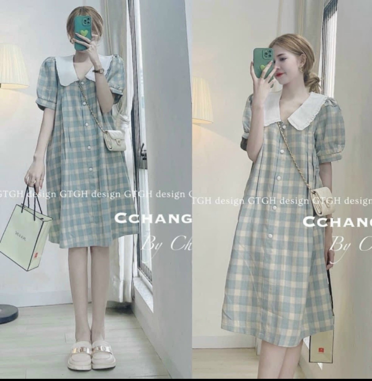 [Siêu sale]Váy bầu đầm bầu cao cấp☘️chất lụa hoa mát mềm mịn💕thiết kế sang chảnh