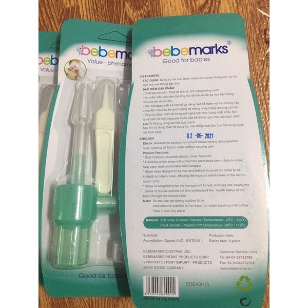 Hút Mũi Dây Mềm BeBe Marks cho bé