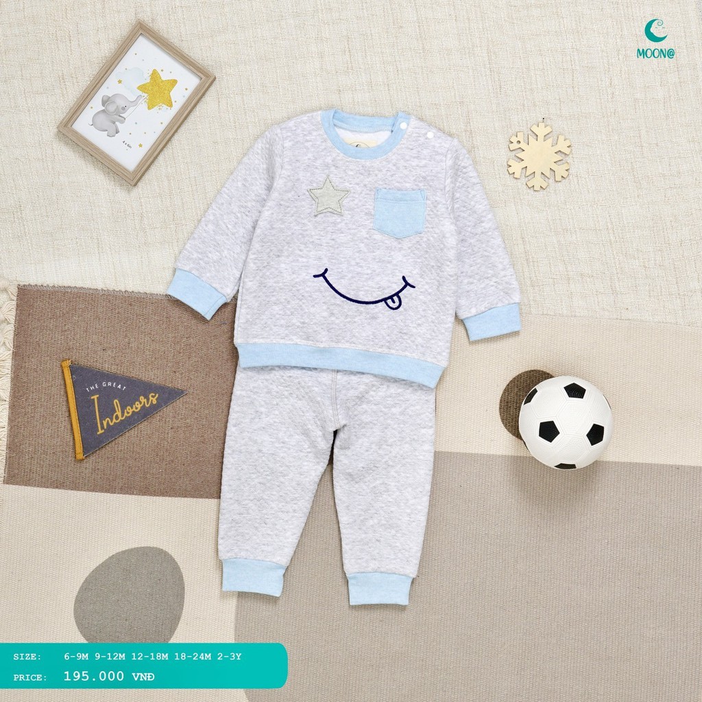 Bộ trần bông cài vai Moon