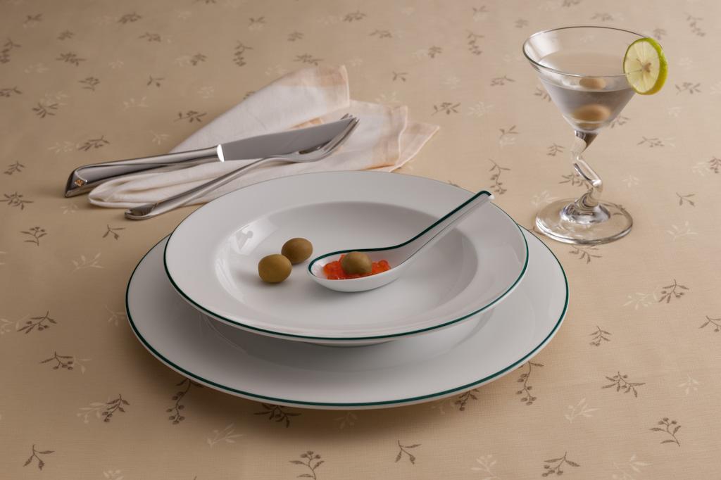 Bộ 6 chén chấm Minh long 9 cm Jasmine Chỉ Xanh Lá