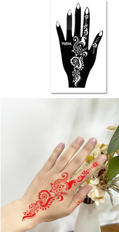 KHUÔN XĂM BÀN TAY HENNA MEHNDI TRUYỀN THỐNG (không kèm mực xăm)