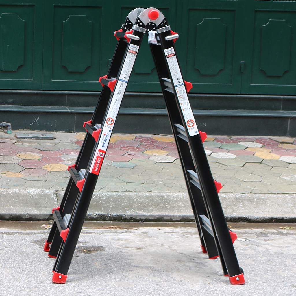 Thang nhôm gấp trượt chữ a max 2.52m duỗi thẳng 5.27m nikawa nhật bản nkb45 - bảo hành 24 tháng