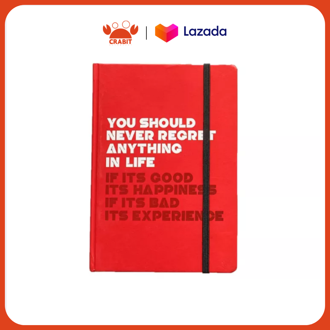 Sổ tay Dot Crabit - Retro Quote đỏ