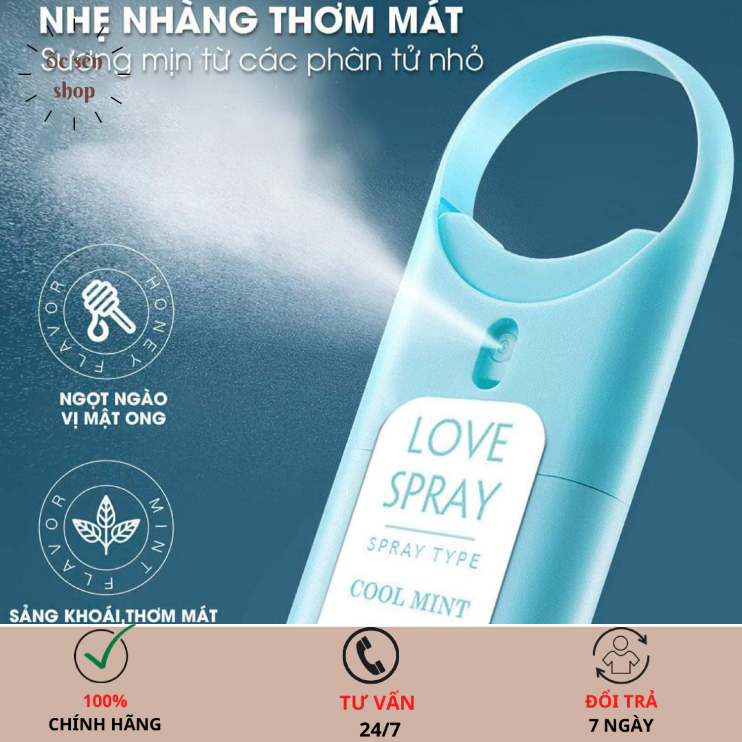 XỊT THƠM MIỆNG LOVE SPRAY BẠC HÀ