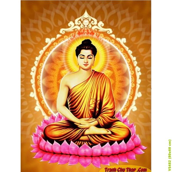 Tranh đính đá phật thích ca mâu ni kích thước nhỏ 80×60 cm -️ vs482