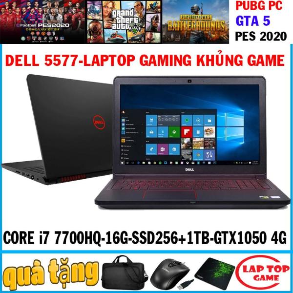 [Trả góp 0%]Laptop Dell 5577 siêu khủng game Core i7 7700HQ ram 16g ssd 256g+ hdd 1tb VGA GTX 1050 4GB/ 15.6 inch FHD 1920*1080/ Dòng máy gaming game