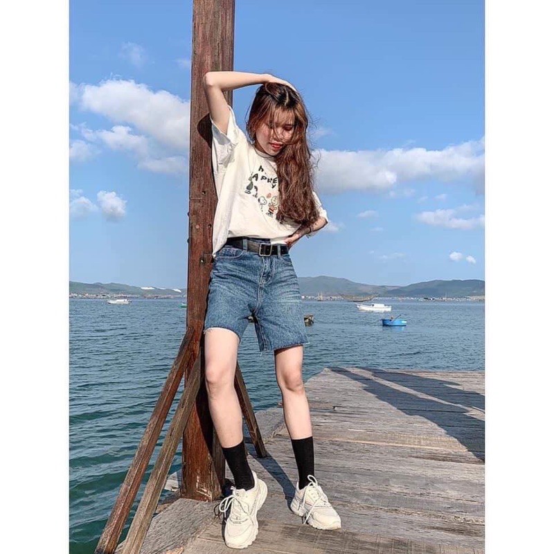 Quần jean lửng❤️❤️QUẦN NGỐ BÒ CÚC LỆCH