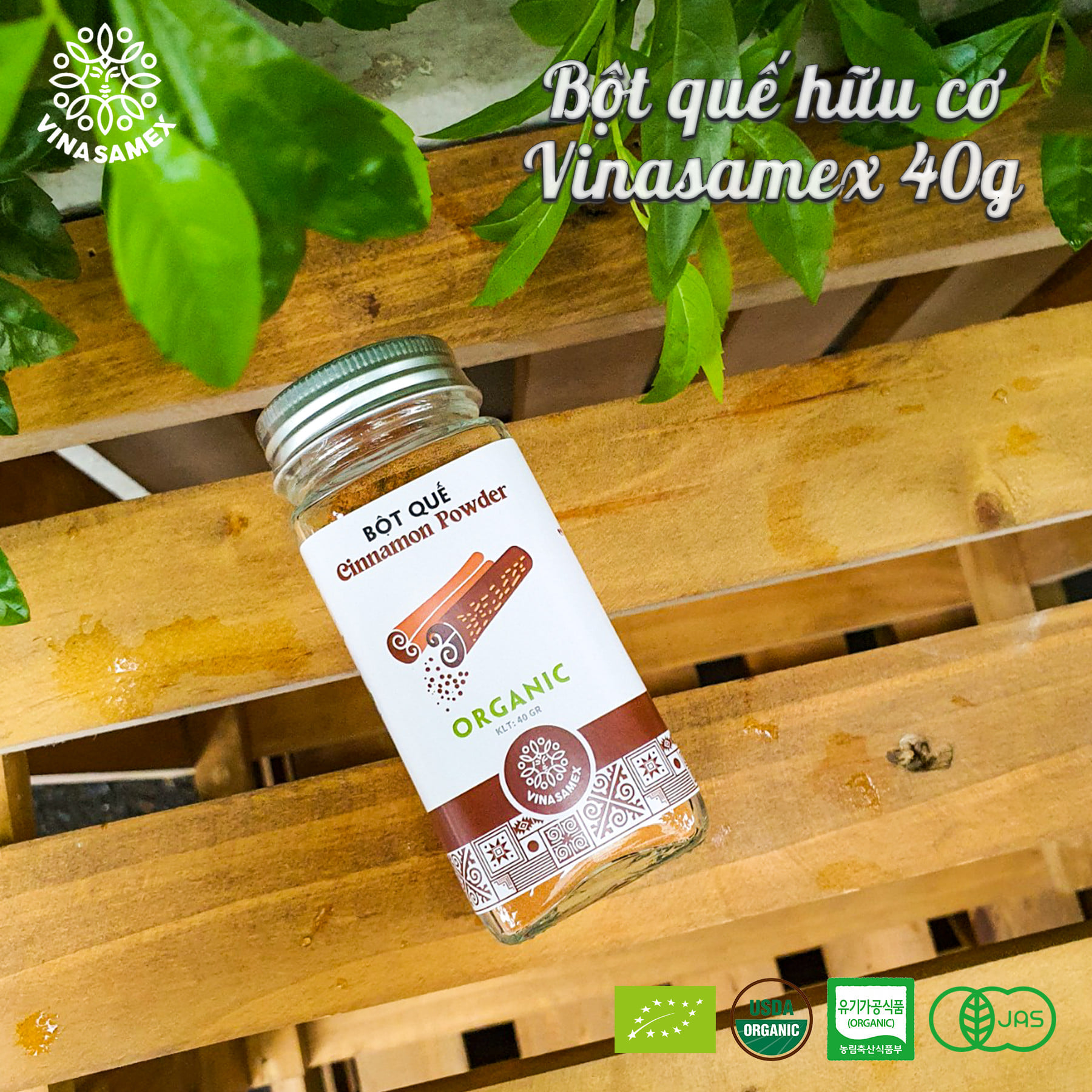 Bột gia vị hữu cơ Vinasamex - bột gừng/nghệ/hành/tỏi/quế/hồi