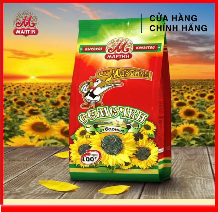 Hạt hướng dương MARTIN hiệu con vịt Nga 500g