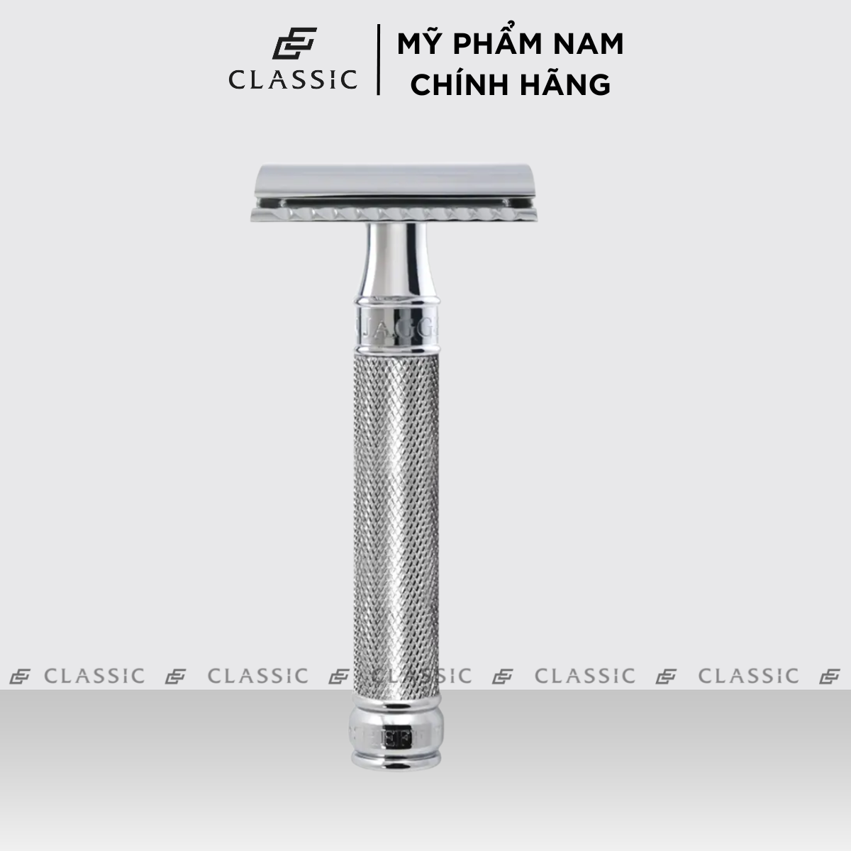 Dao cạo râu Edwin Jagger DE89 Chrome Knurled Safety Razor