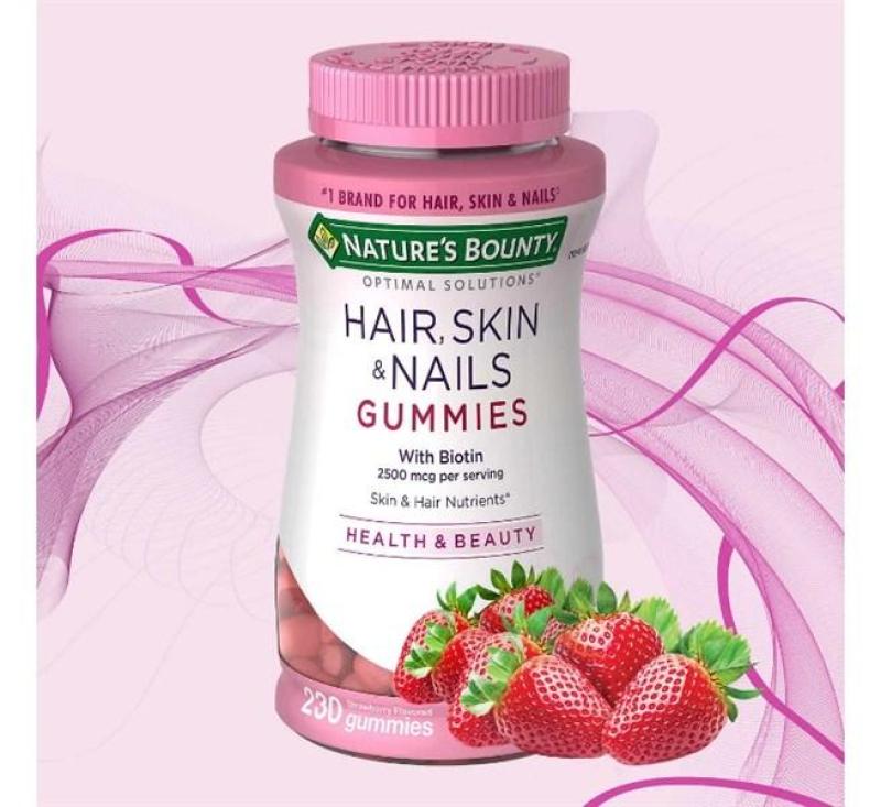 Kẹo dẻo Natures Bounty Hair, Skin & Nails 230 viên (Chai) nhập khẩu