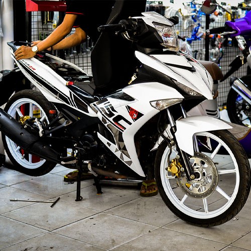 Tem trùm exciter 150 trắng đen, tem exciter 150, team trùm exciter 150, tem xe exciter 150, team trùm ex 150, team xe exciter 150 trắng đen