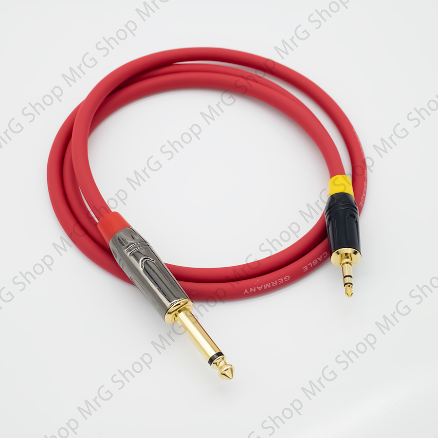 Dây Jack 6.5mm mono Ra 3.5mm stereo dài 4met 3met 2met 1met - MrG dây 3 5mm ra 6 Ly, dây 6 ly ra 3.5, dây âm thanh jạck 3.5 ra 6.5ly, cáp 3.5 ra 6ly, dây tín hiệu jack 6ly ra 3.5ly