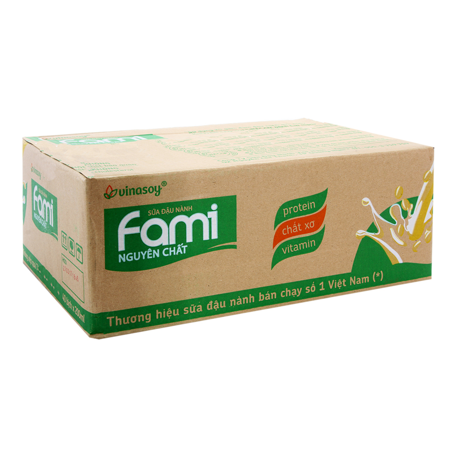 [COMBO 10 BỊCH] FAMI SỮA ĐẬU NÀNH NGUYÊN CHẤT BỊCH 200ML