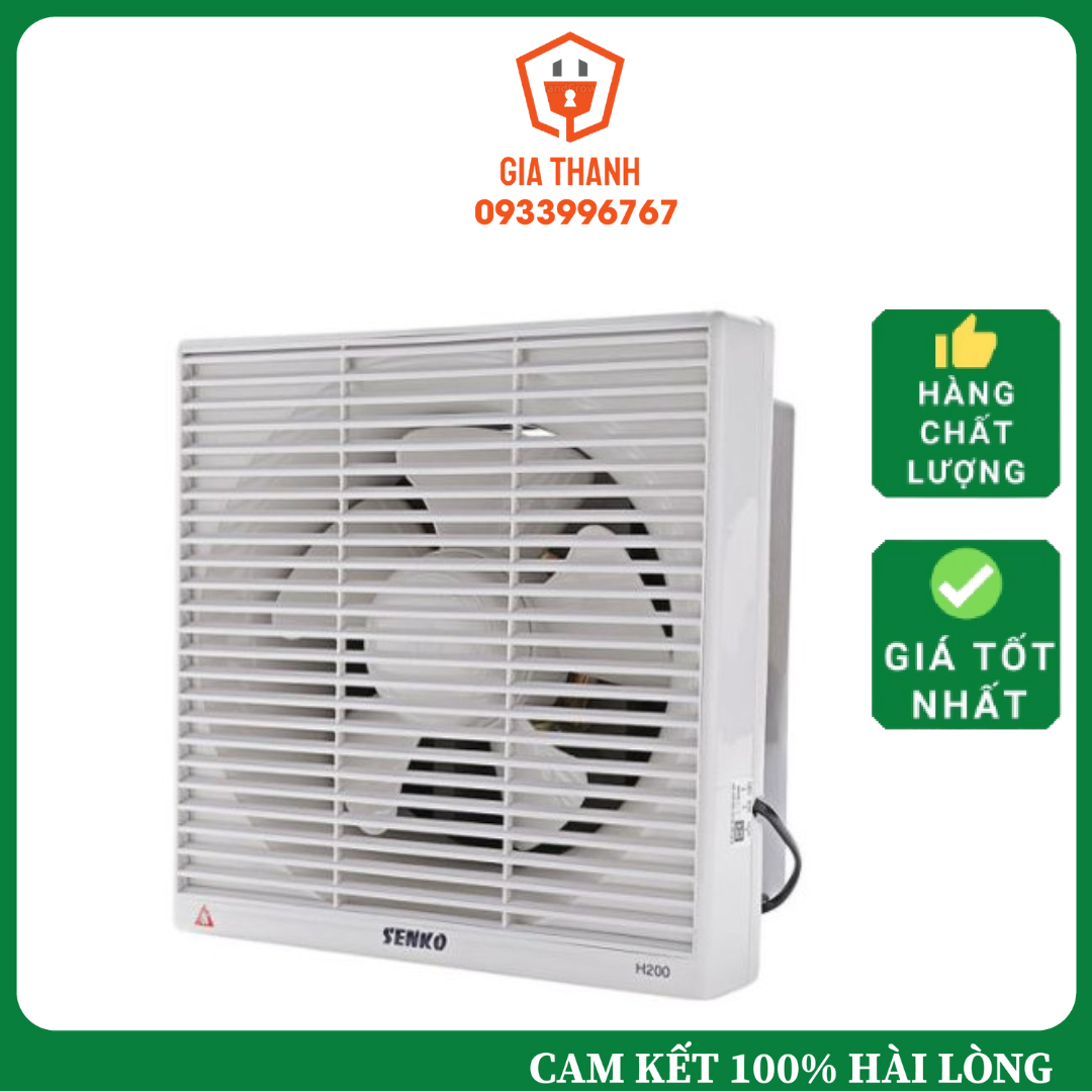Quạt hút tường thông gió senko h100 h150 h200 h250 hàng chính hãng bh 24 tháng