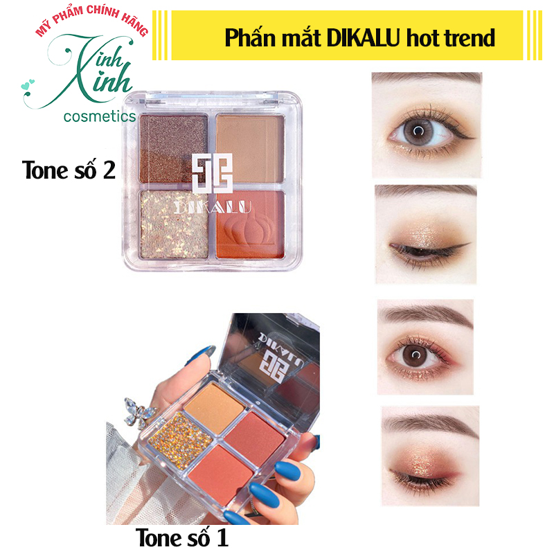 Phấn mắt 4 ô DIKALU màu siêu đẹp