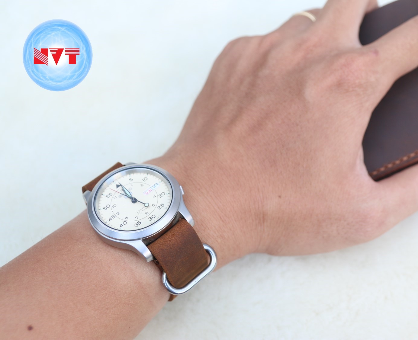 Dây đồng hồ NATO (dây Zulu) da sáp ngựa handmade