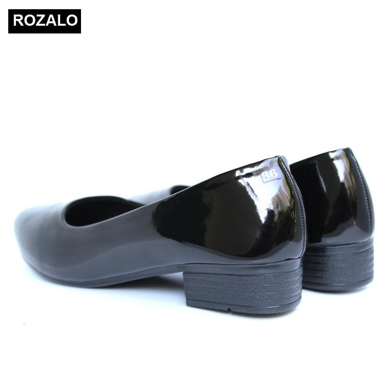 Giày búp bê nữ da bóng Rozalo R5602
