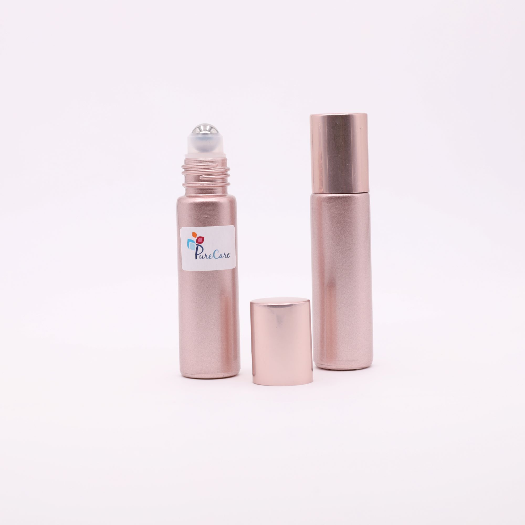 1 PC Gradient Rainbow Ombre Ball Bottle 10Ml Gradient Color Thick Glass Roll On Essential Oil Empty Parfum Bottles Roller Ball Travel Use Necessaries