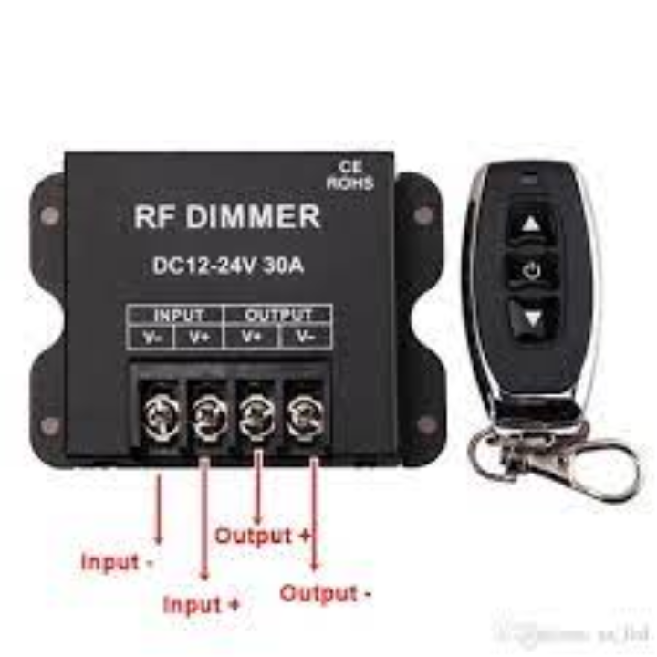 [HCM]RF DIMMER DC 12-24V 30A - ĐIỀU CHÌNH TỐC ĐỘ ĐỘNG CƠ
