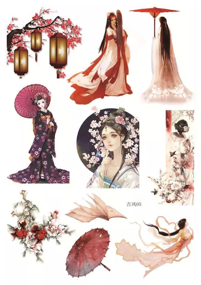 Sticker dán hoa thần, sẵn có