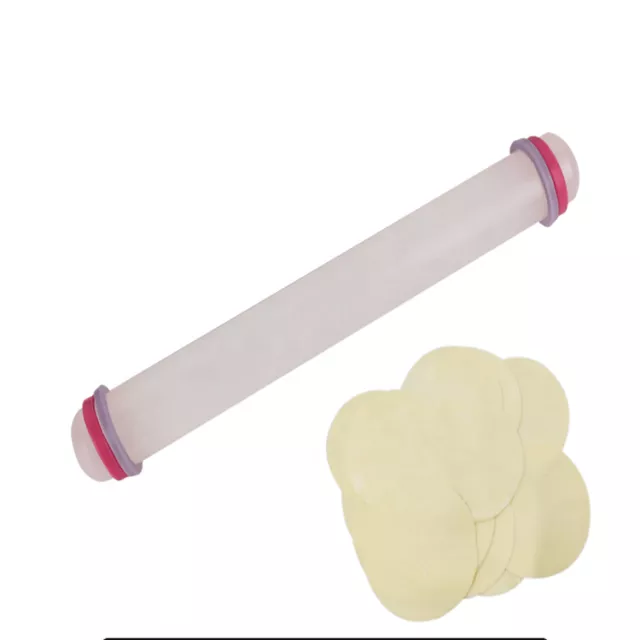 Cây lăn bột nhựa 2 Size (có vòng chia độ dày)