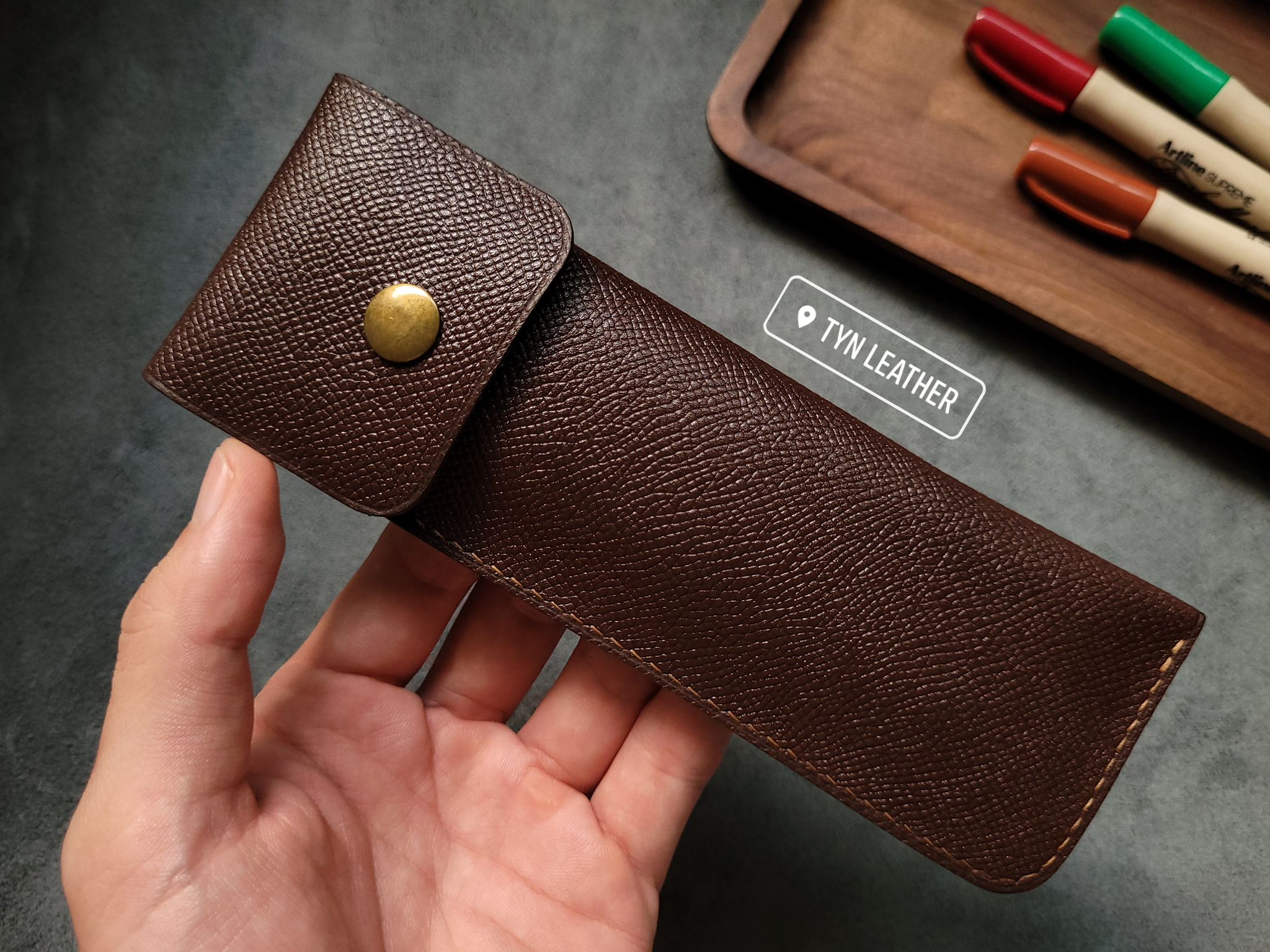 Bao Da Đựng Bút Handmade - Đồ Da Thủ Công Tynleather