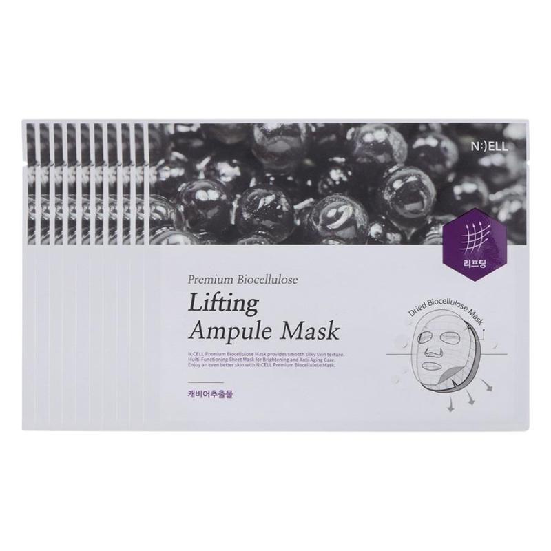 Combo 10 Mặt Nạ Lụa Sinh Học Cao Cấp Bio Premium Cellulose Lifting Ampule ( Nuôi dưỡng da và Nâng Cơ Mặt )