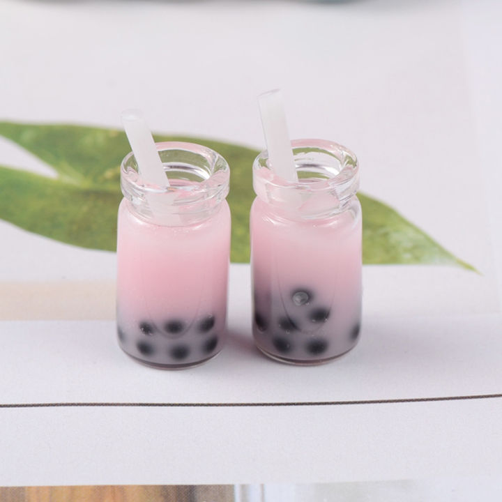 Combo 2 Charm Slime Squishy Trà sữa trân châu đen