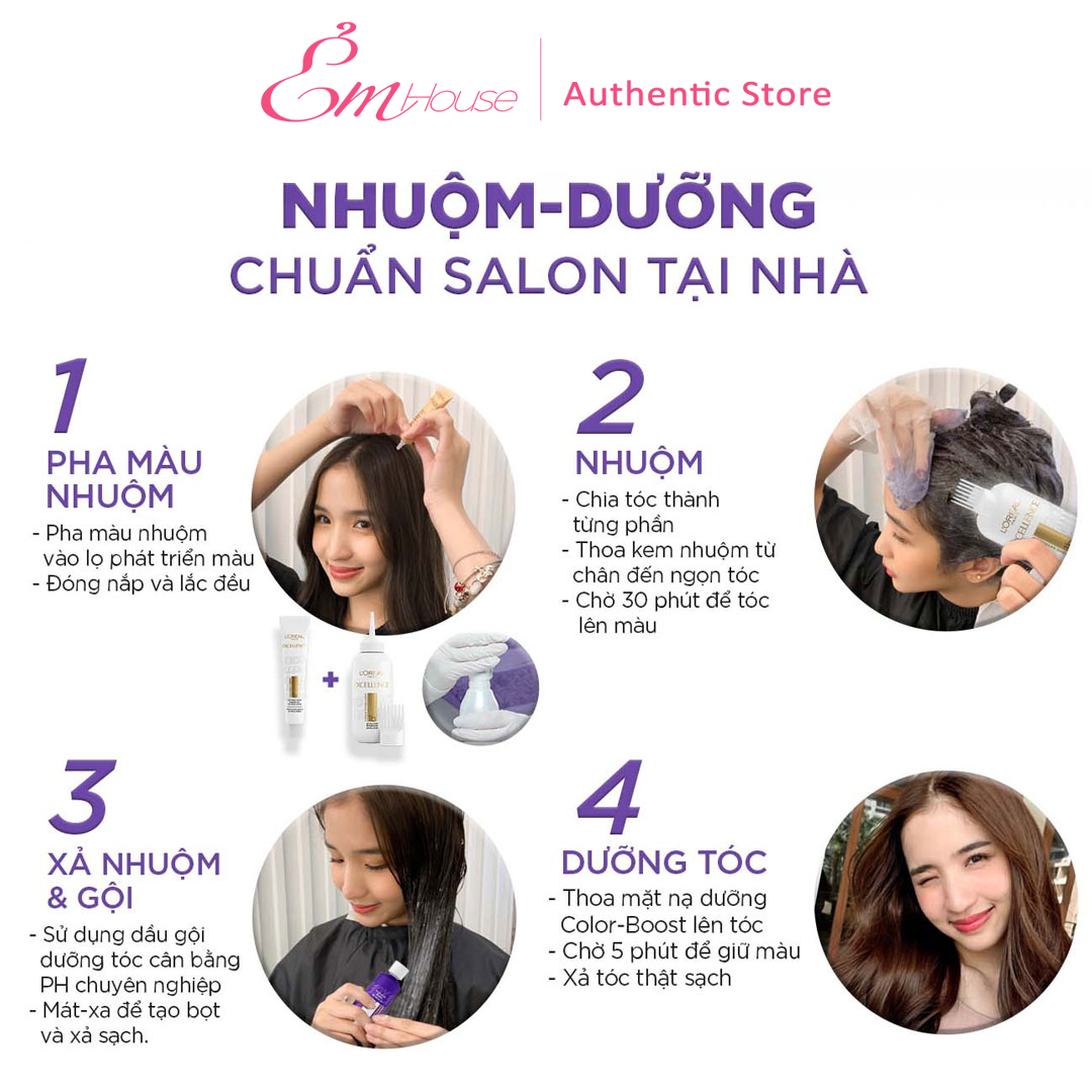L'Oreal Kem Nhuộm Dưỡng Tóc Excellence Fashion
