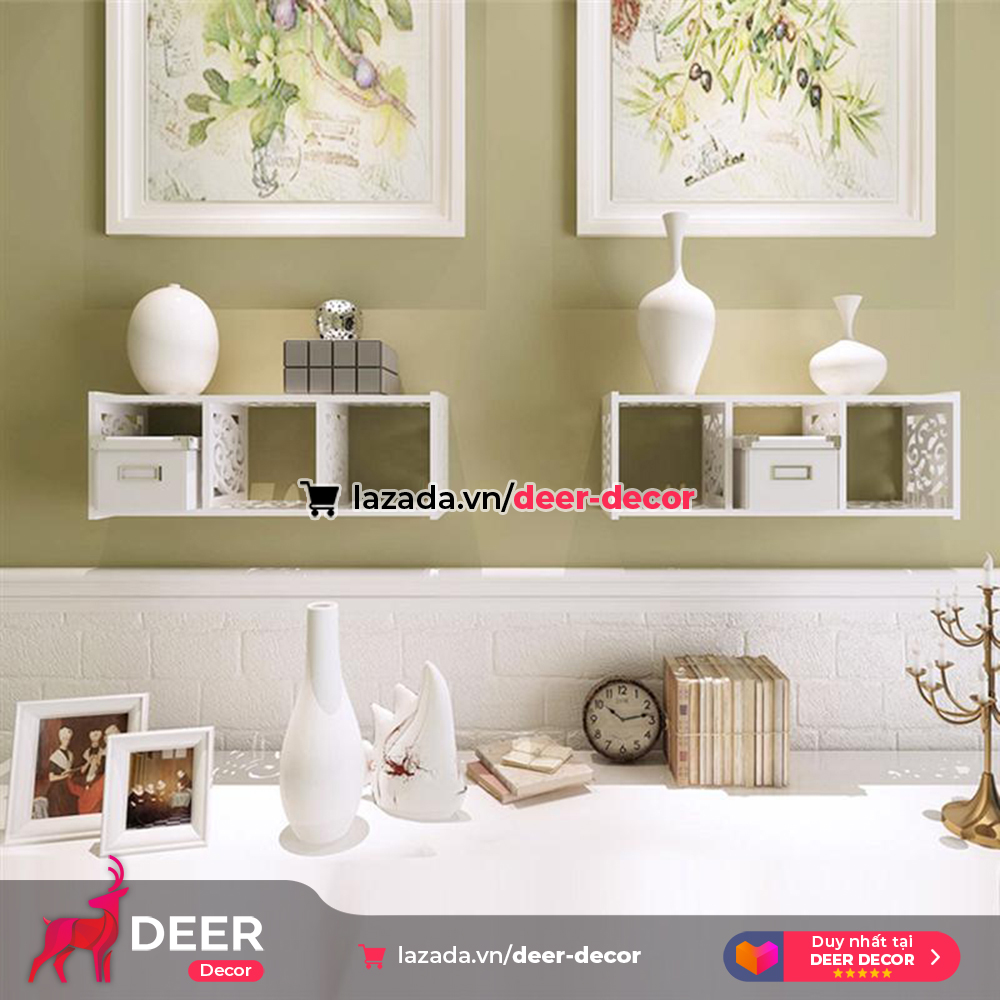 Shelf pattern unique wall-deer decor