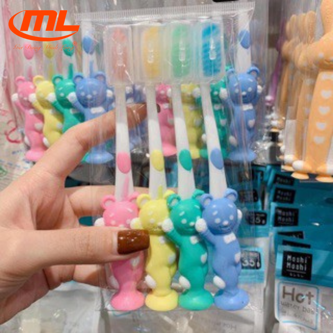 SET 4 BÀN CHẢI ĐÁNH RĂNG DỄ THƯƠNG CHO BÉ