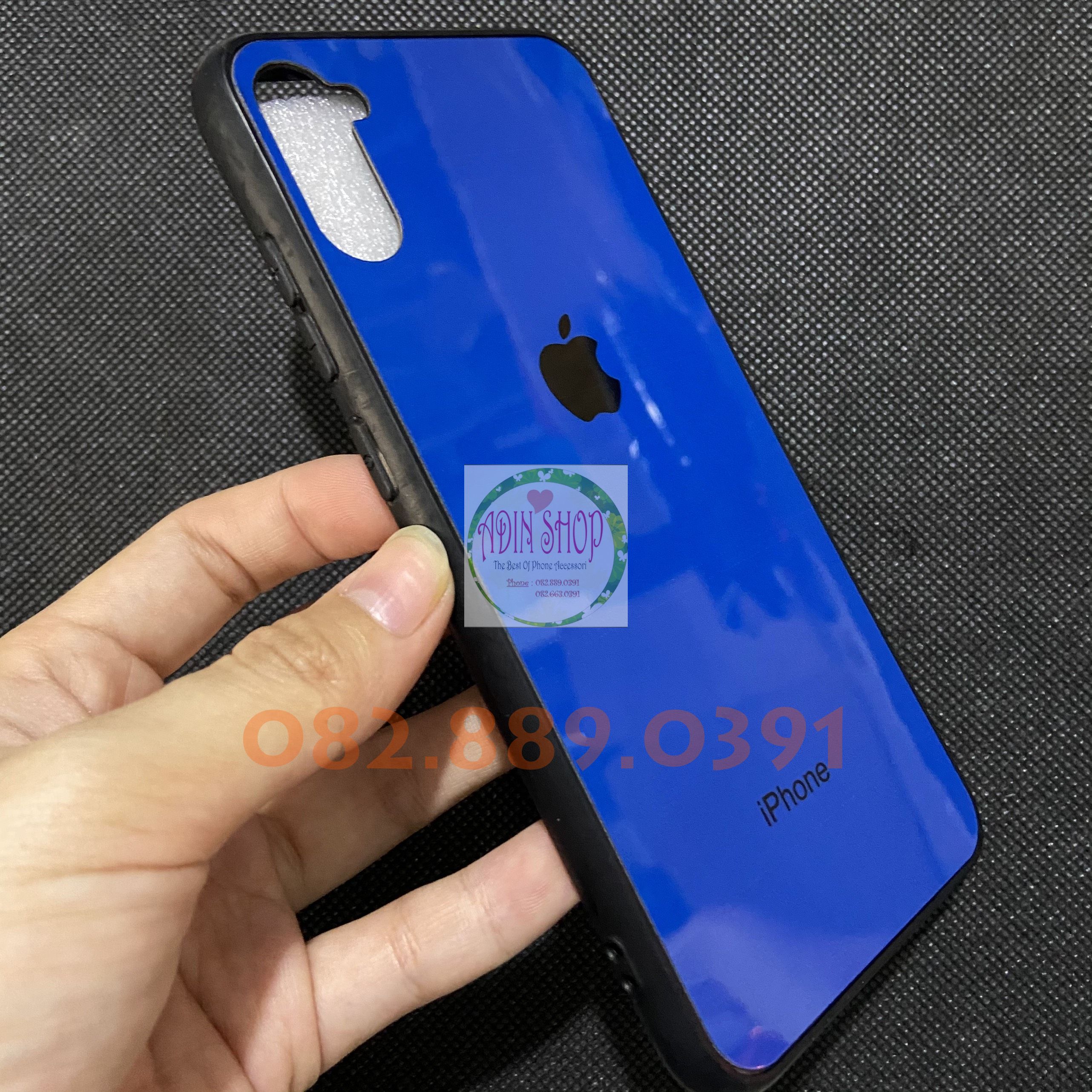 Ốp lưng ép kính giả iPhone Samsung A11 lưng bóng, siêu đẹp