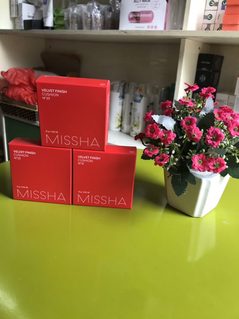 Phấn nước Misha đỏ độ che phủ siêu tốt