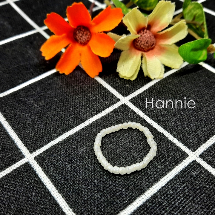 Nhẫn nữ hạt cườm handmadeđơn giản (Đỏ/Trắng/Xanh lá/Xanh biển/Xanh tím/Peacock)