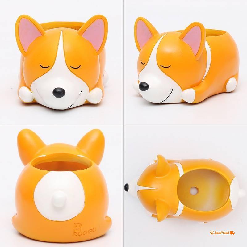 Chậu cây Corgi ngủ say R7A7N6