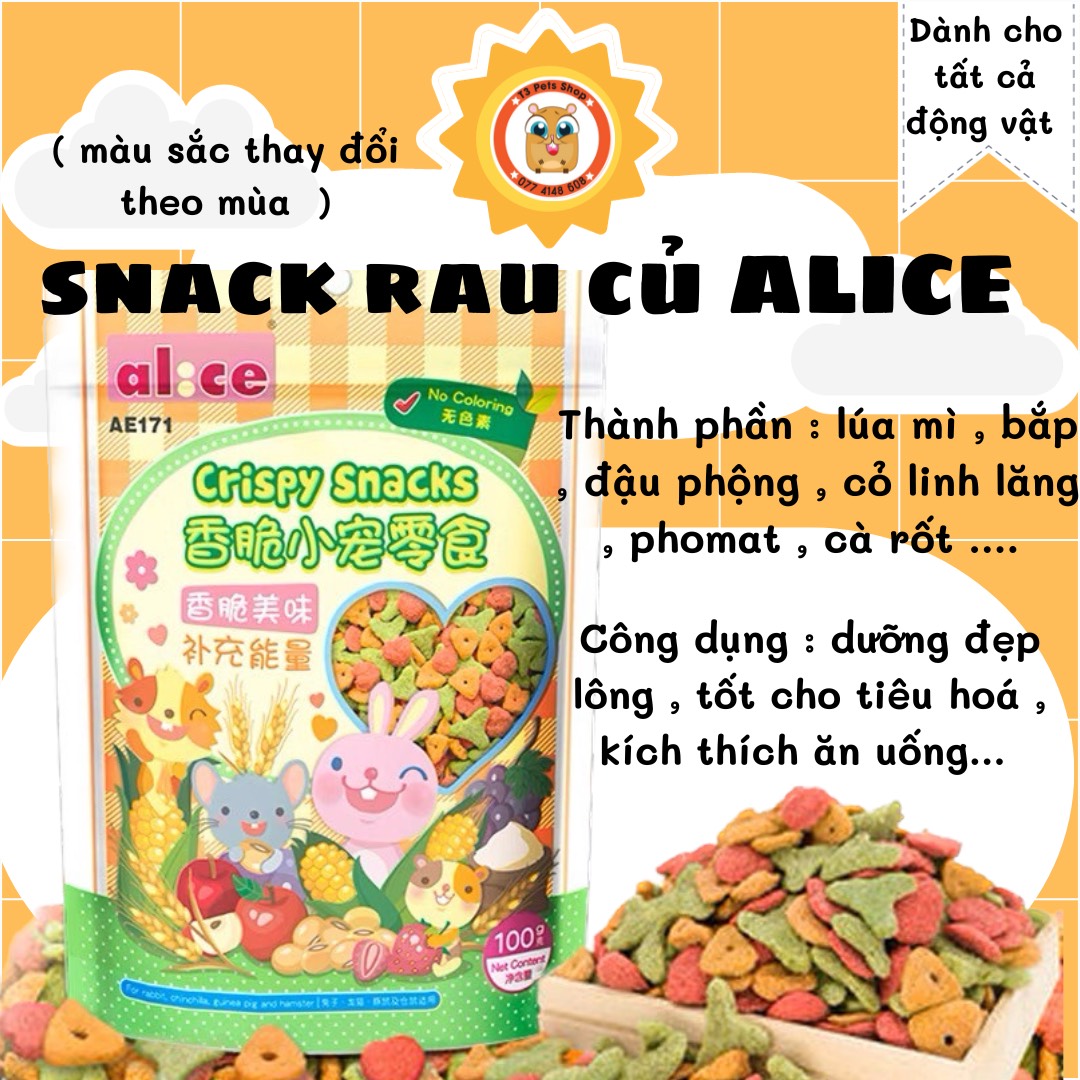 Snack rau củ Alice dành cho mọi loại thú cưng