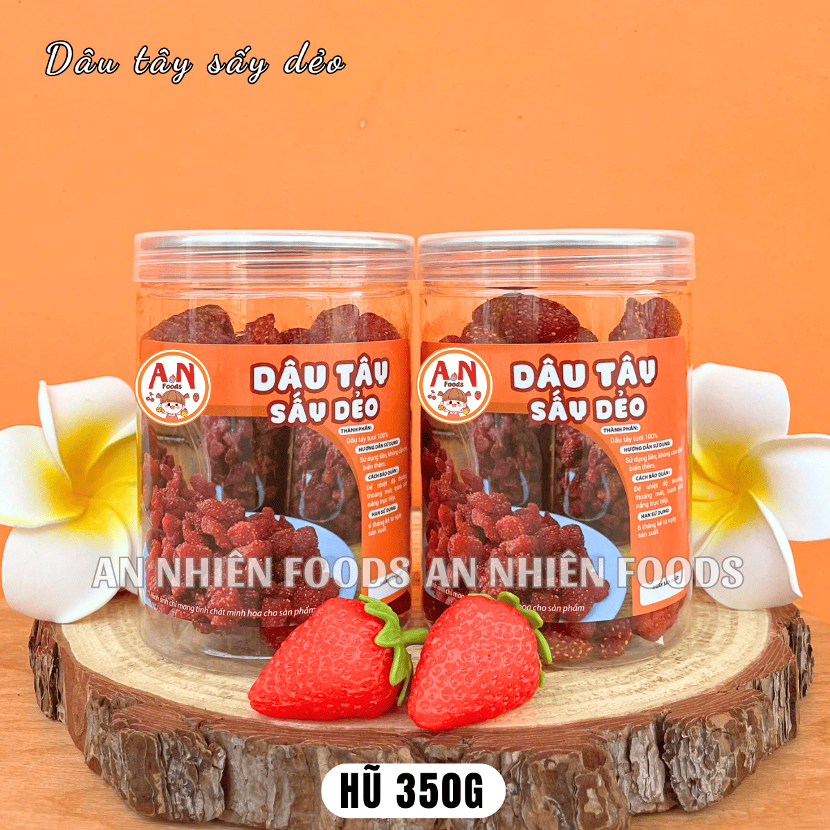 Dâu sấy dẻo (chua ngọt thơm ngon- có video) {Khối lượng tịnh, không tính bao bì}