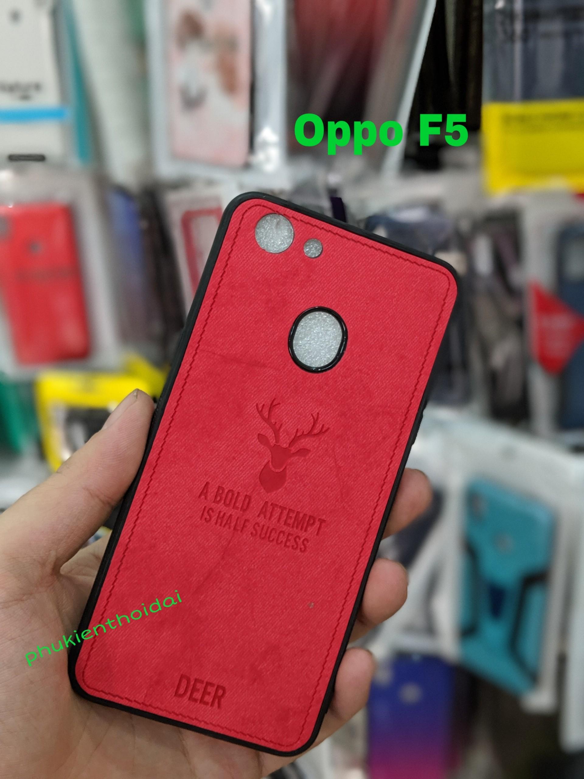 Ốp lưng Oppo F5 / F5 Youth chống sốc vân vải da mềm thời trang cao cấp