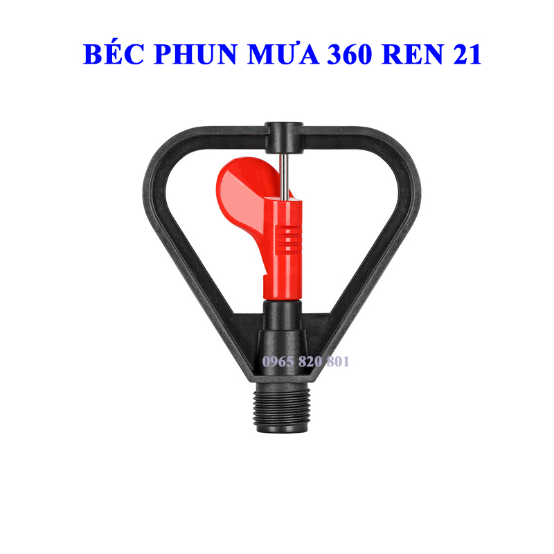 Béc xoay phun mưa bán kính lớn chân ren 21