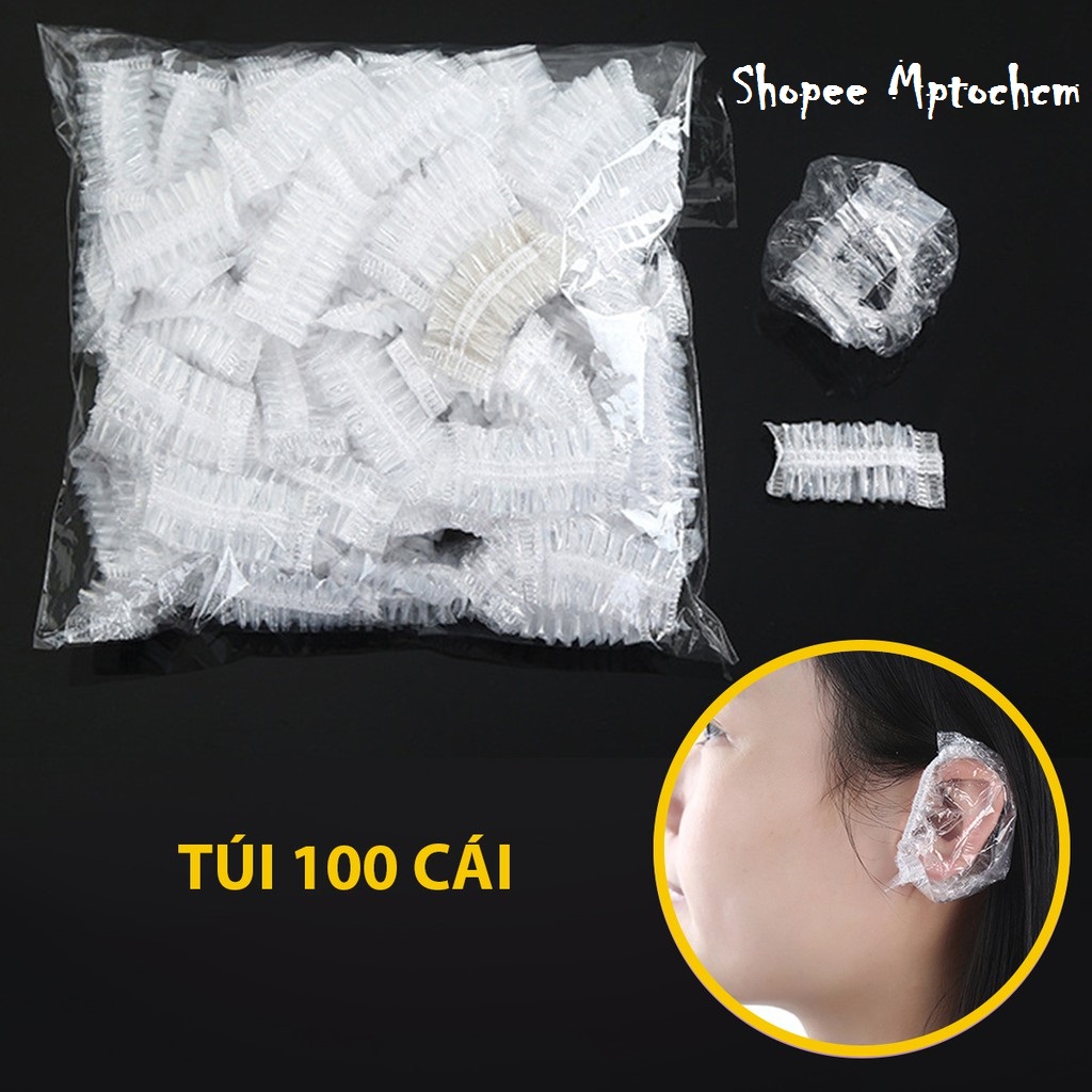 (100 cái) bao trùm vành tai Nilon để nhuộm tóc
