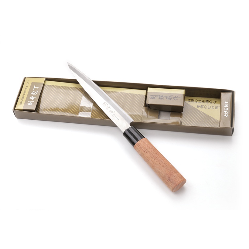 Dao làm cá Mitsuboshi 140mm - Nhật Bản (Nâu nhạt)
