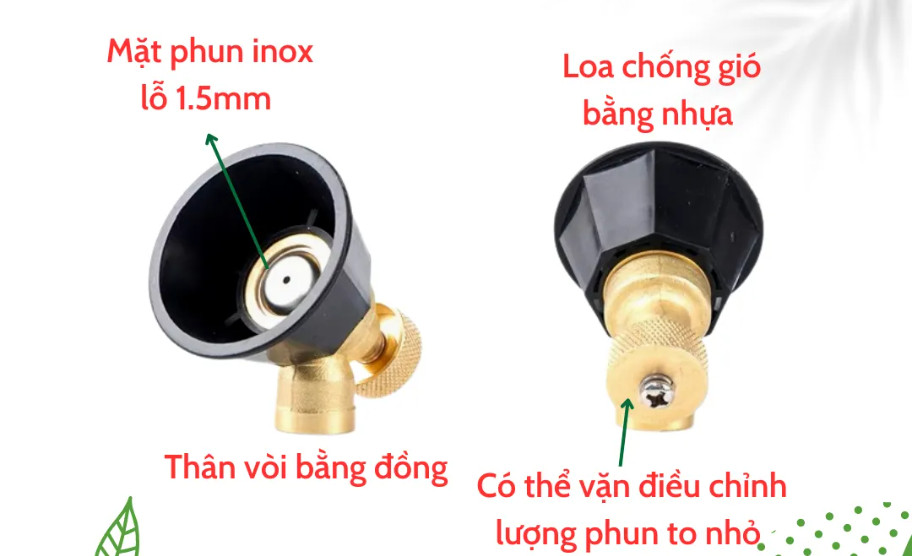 Béc loa phun thuốc trừ sâu có nút chỉnh tia taiwan