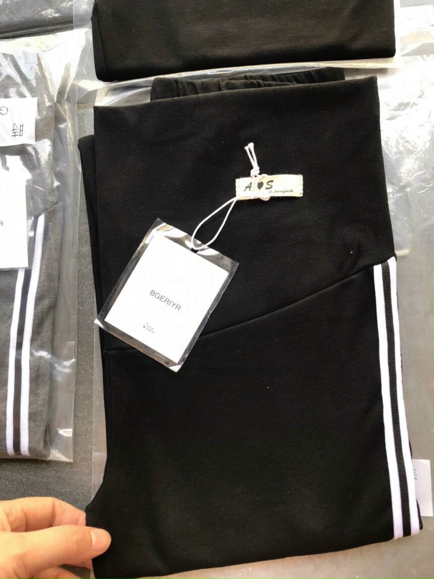 Quần bầu legging thể thao kẻ sọc dáng trẻ