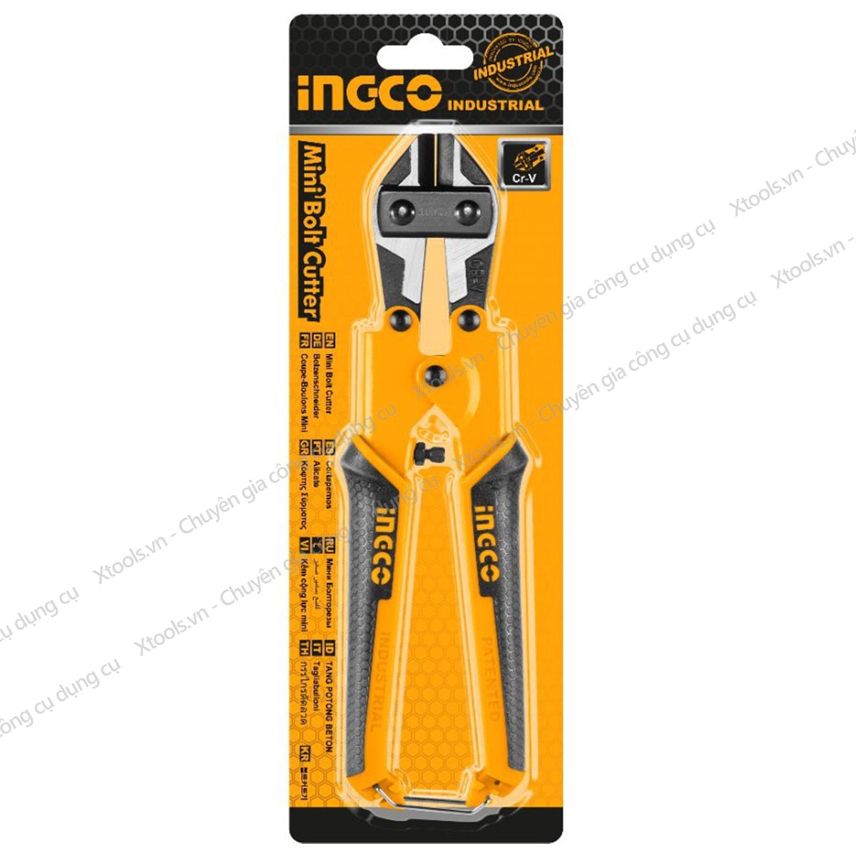 Kìm cộng lực đa năng mini INGCO HMBC0808 8" Kềm cộng lực chất liệu thép Cr-V chống rỉ siêu cứng cắt sắt kim loại cáp dây điện